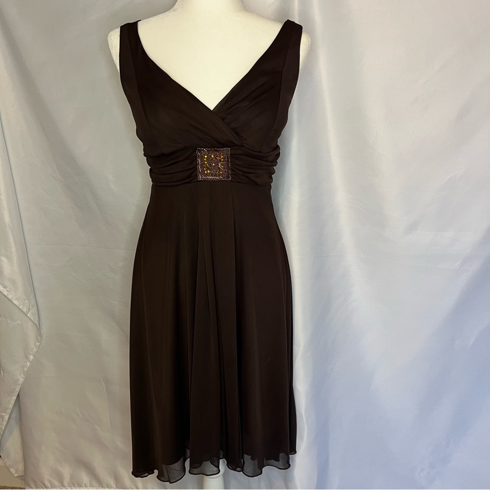 En Focus, dress, size 8, bead accents, layered, tapered,